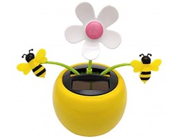 JIAXIAO Solar Powered Sunflower,Birthday Gift Creativity Office Swing Toys Honey Bee Insect Solar Toy Dancing Sun Flower OrnamentApple Blossom