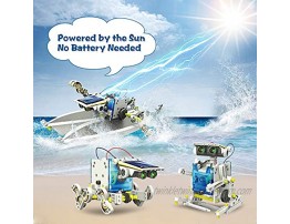 KIDCHEER STEM 13-in-1 DIY Solar Robot Toys Science Experiment Kit for Kids 8+ Educational Solar Building Set Indoor Outdoor Toys for Boys and Girls