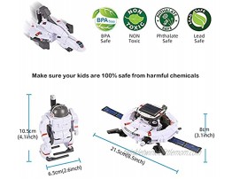 Pakoo STEM Toys Solar Robot Kit for Kids 6-in-1 Educational Science Kits Toys Solar Powered Learning Science Building Toys 8-10+ Year Old Boys & Girls Gifts