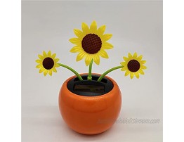 PREDA Solar Powered Dancing Sun Flower Sunflower Ornament Solar Toy for Kids Bee Insect Swing Toys for Office Car DashboardSun Flower