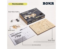 ROKR Assemble Solar Energy Powered Cars-Moveable 3D Wooden Puzzle Toys-Funny Teaching Educational-Home Deco-Model Building Sets-Best Christmas,Birthday Gift for Boys,Children,Adult Curiosity Rover