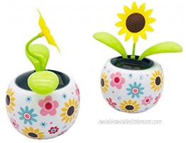 Solar Dancing Flower Sunflower Solar Powered Swinging Toys Decor for Car Active Ornaments for Home and Office with Double Sided Adhesive