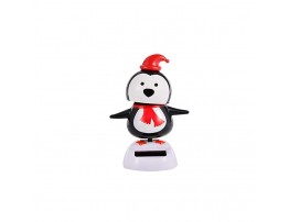 Solar Dancing Penguin Toy Christmas Solar-Powered Swinging Doll Bobble Head Animated Figure Ornament for Office Home Desktop Windowsill Car Dashboard Decoration