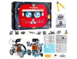 Solar Robot Toys 12-in-1 STEM Kit for Kids 9-12 Build a Robot Learning Toys That Make a PerfectEducational Gift for Lovers of Robotics Building Projects DIY Science Experiments and Creation Sets