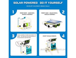 STEM 13-in-1 Solar Power Robots Creation Toy Educational Experiment DIY Robotics Kit Science Toy Solar Powered Building Robotic Set Age 8-12 for Boys Girls Kids Teens to Build