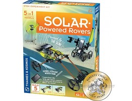 Thames & Kosmos Solar-Powered Rovers STEM Experiment Kit | Build 5 Vehicles & Devices Powered by The Sun | Solar Energy Actvities for Ages 8+