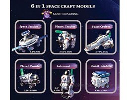Tuistor Solar Space Fleet – The Space Explorer 6 in 1 Spacecraft Models Solar Robots Kit Includes Pliers + Solar Rechargeable Battery –DIY Space STEM Toys for Boys & Girls 8 9 10 11 12 Years Old