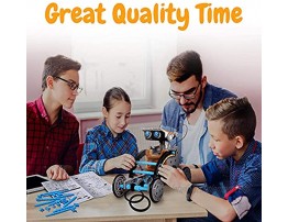 WISHKY TOYS STEM Robot Building Kit for Kids science kits for boys 8-12 Best Educational 12-in-1 Solar Robot Kit 190 Pcs robotics kit for kids 12 and up ,Young Engineer Gifts for Boys Girls Aged 8-12