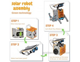 WISHKY TOYS STEM Robot Building Kit for Kids science kits for boys 8-12 Best Educational 12-in-1 Solar Robot Kit 190 Pcs robotics kit for kids 12 and up ,Young Engineer Gifts for Boys Girls Aged 8-12