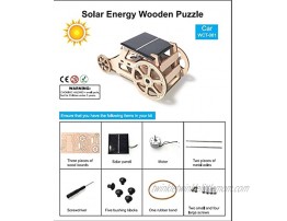 Wooden Solar Car STEM Projects for Kids Science Kits for Boys & Girls Model Kits to Build DIY Educational Building Toys-Creative Robotics Building STEM Kit for Boys and Girls Teens and Adults