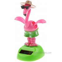 YGMONER Flapping Wings Flamingo Solar Powered Shaking Toy Flamingo A