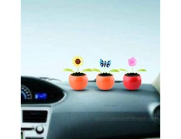 Zereff Solar Power Flip Flap Flower Sunflower Rose for Car Swing Dancing Flower Toy Car Interior Ornaments Car-Styling