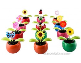 Zereff Solar Power Flip Flap Flower Sunflower Rose for Car Swing Dancing Flower Toy Car Interior Ornaments Car-Styling