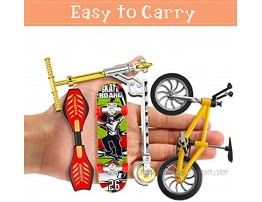 31 Pieces Mini Finger Toys Set Includes Finger Skateboards Finger Bikes Mini Scooters and Matched Wheels and Tools Accessories Educational Toys for Party Favors