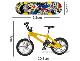 Akiimy 18 in 1 5X Fingerboard 3x Finger Bike Bicycle with Mini Wrench Mini Screwdriver 8x Wheels for Finger Skateboard