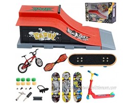 BeautyChen Skate Park Kit Parts Finger Board Ramps Rails Skatepark Fingerboards Handrail Mini Skareboard Accessory Games Toy