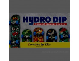 Creativity for Kids Hydro-Dip Custom Skate Studio – Mini Finger Skateboards for Kids – Customize 5 Skate Decks