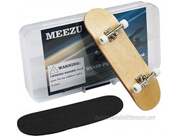MEEZU Wood Finger Skateboard Professional Fingerboards Wheels with Bearings Mini Fingerboard Finger Toy for Adults and Kids