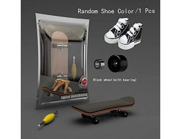 Micomon Professional Finger Skateboard Shoes Kits Maple Complete Wooden Fingerboard with Cute Mini Skate Shoes