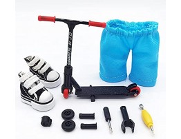 Mikemeng Finger Scooter with Tools and Shoes Finger Board Accessories Pack 1 Black Finger Toy for 6+ Years Old Kid Black Scooter