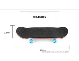 Mini Finger Skateboard – Wooden Finger Board Ultimate Sport Training Props in Light Brown with Ball Bearings -1 Pack Random Color Bearing Wheels