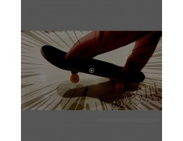Mini Finger Skateboard – Wooden Finger Board Ultimate Sport Training Props in Light Brown with Ball Bearings -1 Pack Random Color Bearing Wheels