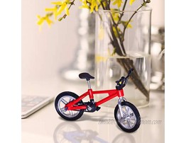 Novelty Place Mini Finger Bike Miniature Fidget Bicycle Toy Game Set for Kids and Adults Metal Bike Model Collections Decoration 4 Colors 4 Pack
