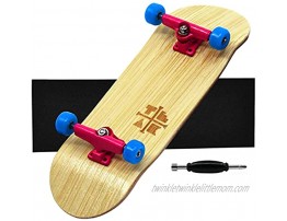 Teak Tuning Prolific Complete Fingerboard Pro Board Shape and Size Bearing Wheels,and Trucks 32mm x 97mm Handmade Wooden Board Cotton Candy Edition