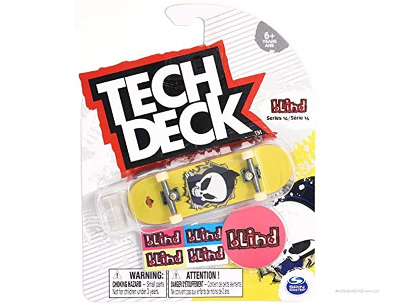 Tech-Deck Series 14 Blind Skateboards Yellow Reaper Complete 96mm Fingerboard
