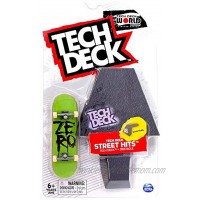 TECH DECK Street Hits World Edition Limited Series Zero Skateboards Blood Stacked Green Complete Fingerboard and Sculpture Obstacle