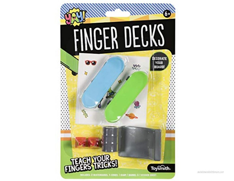 Toysmith Finger Decks Skateboards Fun Kit Decorate and Go Play