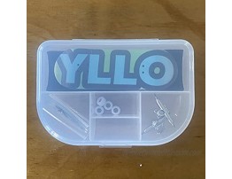 Yllo Big Blue Complete 5 Ply Wood 100mm x 33mm Fingerboard with Upgraded 32mm Trucks Lock Nuts CNC Wheels