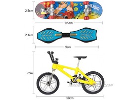 Yoeevi Mini Finger Sports Park Ramp Toys Set Skateboards Bikes Swing Boards Replacement Wheels and Tools with Ramp and Rail Park Stair Educational Finger Toy Set for Kids Party Favor