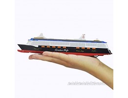 Ailejia 1:1000 Cruise Ship Models Back to Power Functions Boy Toy Yacht Model Music Lights Alloy Black