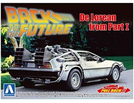 Aoshima Movie Mecha Series No.11 Back to the Future Pullback DeLorean Part.1 1 43 Scale Plastic Model kit