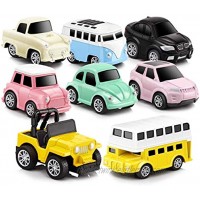 BCHENG Pull Back Cars,8 Pack Mini Cars Set Alloy Micro Machines,Pull Back Vehicles Toy Cars for Toddlers Kids Boys Girls Gift