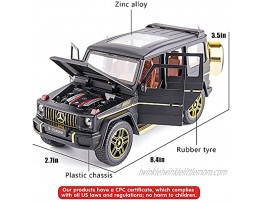 BDTCTK 1 24 Benz G63AMG Model Car Zinc Alloy Pull Back Toy car with Sound and Light for Kids Boy Girl GiftBlack
