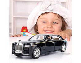 BDTCTK 1 24 Rolls-Royce Phantom Model Car,Zinc Alloy Pull Back Toy car with Sound and Light for Kids Boy Girl GiftBlack