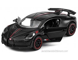 Bugatti Divo Diecast Metal Model Cars for Boy Toys Age 3-12 Pull Back Vehicles with Music Doors and Hood Can Be OpenedBlack