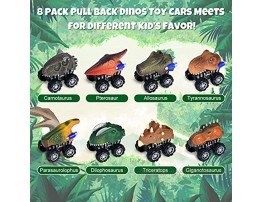 Dinosaur Toy Pull Back Car for Kids 3-5 8 Pack Car Toy Dinosaur Party Favors Dinosaur Car Toys for Toddler Boys Girls Birthday Party Toys Creative Gifts Fits 3-8 Year Old and Up