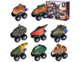 Dinosaur Toy Pull Back Car for Kids 3-5 8 Pack Car Toy Dinosaur Party Favors Dinosaur Car Toys for Toddler Boys Girls Birthday Party Toys Creative Gifts Fits 3-8 Year Old and Up