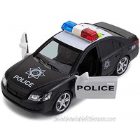 Friction Powered Police Car with Light & Sounds – Heavy Duty Plastic Vehicle Toy for Kids & Children – Openable Doors Detailed Interior by Toy To Enjoy…