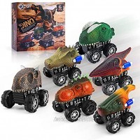 GOMYHOM Dinosaur Toys Pull Back Cars 6 Pack Dino Toys for Toddler Boys Age 3-8 Pull Back Toy Cars Dinosaur Games with T-Rex Birthday for Kids 3 4 5 6 7 8 Year Old Boys Girls