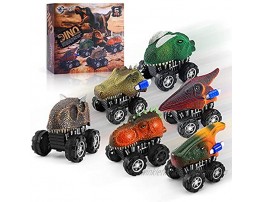 GOMYHOM Dinosaur Toys Pull Back Cars 6 Pack Dino Toys for Toddler Boys Age 3-8 Pull Back Toy Cars Dinosaur Games with T-Rex Birthday for Kids 3 4 5 6 7 8 Year Old Boys Girls