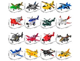 JOYIN 16 PC Pull Back Aircraft Airplane Plane Toys Vehicle Playset Including Helicopter Toys Jet Toys Fighter Jet Toys Bomber Toys Biplane Toy and More!