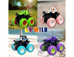 Keyian Monster Trucks Toys for Boys Kids Push and Go Car Truck 4-Pack Boys Gift