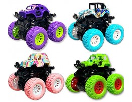 Keyian Monster Trucks Toys for Boys Kids Push and Go Car Truck 4-Pack Boys Gift