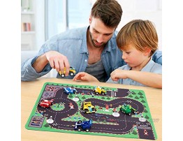 Race Car Toys for 2 3 4 5 6 Year Old Boys 6 Pull Back Racing Cars 4 Road Signs 14 x 18 Match Scene Playmat Perfect Toy Cars Gifts for Kid Toddler Boy Toys