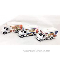 Set of 3 Food Truck Ice Cream Fast Food Tacos Pull Back Action