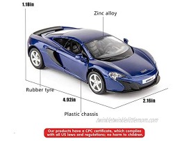 TGRCM-CZ 1 36 Scale McLaren 650S Casting Car Model Zinc Alloy Toy Car for Kids Pull Back Vehicles Toy Car for Toddlers Kids Boys Girls Gift Blue